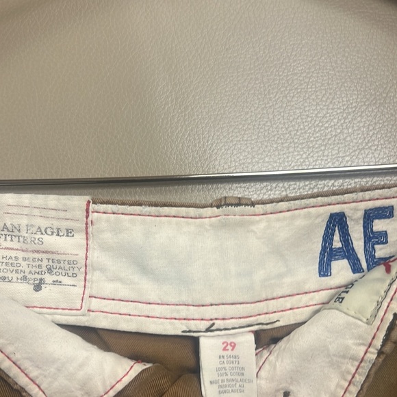 American eagle cargo khaki shorts 100% cotton size 29 men brown - Picture 3 of 3